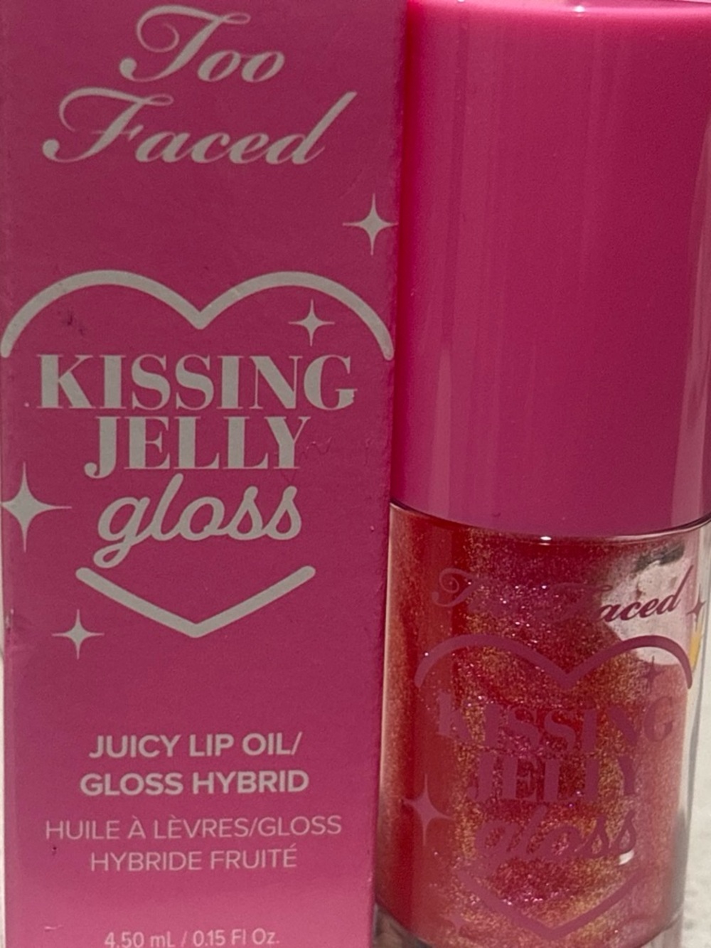 Too Faced Kissing Jelly Gloss - Hot Pink with Shimmer